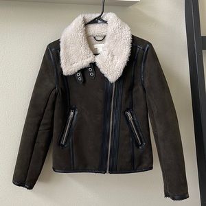 H&M suede biker jacket